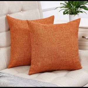 Anickal Set of 2 Fall Orange Pillow Covers